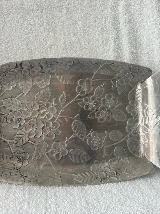 Other - Wendell August Forge Embossed Floral Metal Serving Tray